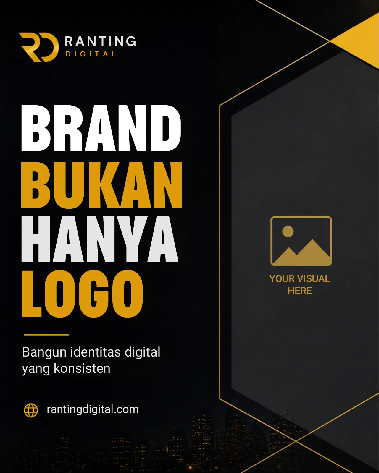 Template post media sosial Ranting Digital: Brand bukan hanya logo